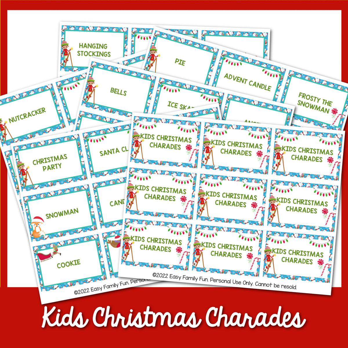 Kids Christmas Charades Printable – MicheleTripple for Christmas Charades For Kids Free Printable