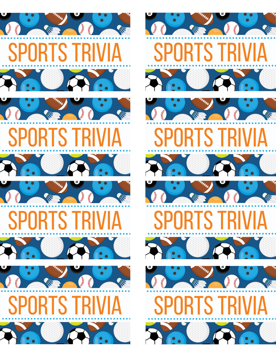 Sports Trivia//fun Quiz//printable Trivia//classroom Trivia 