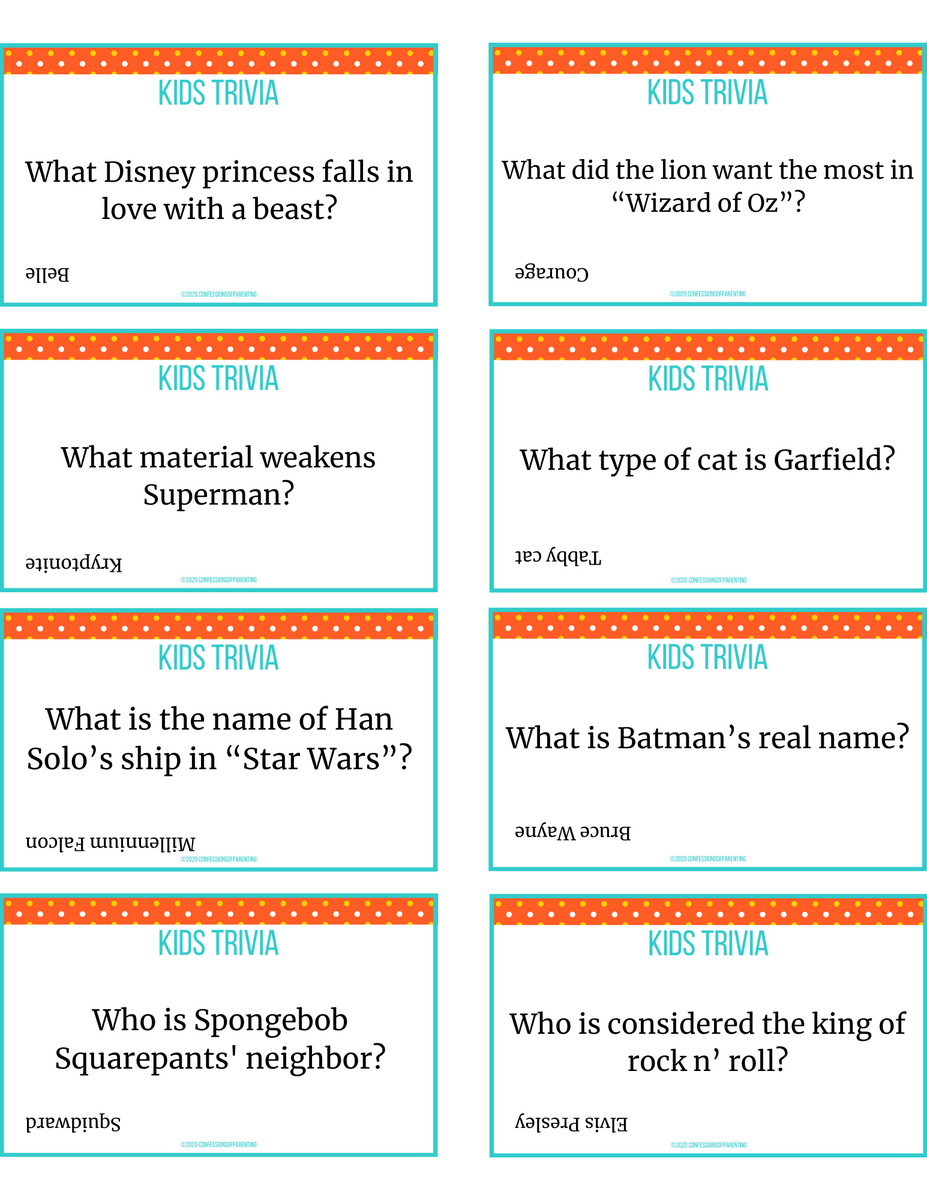 48 Football Trivia for Kids Printable Cards – MicheleTripple