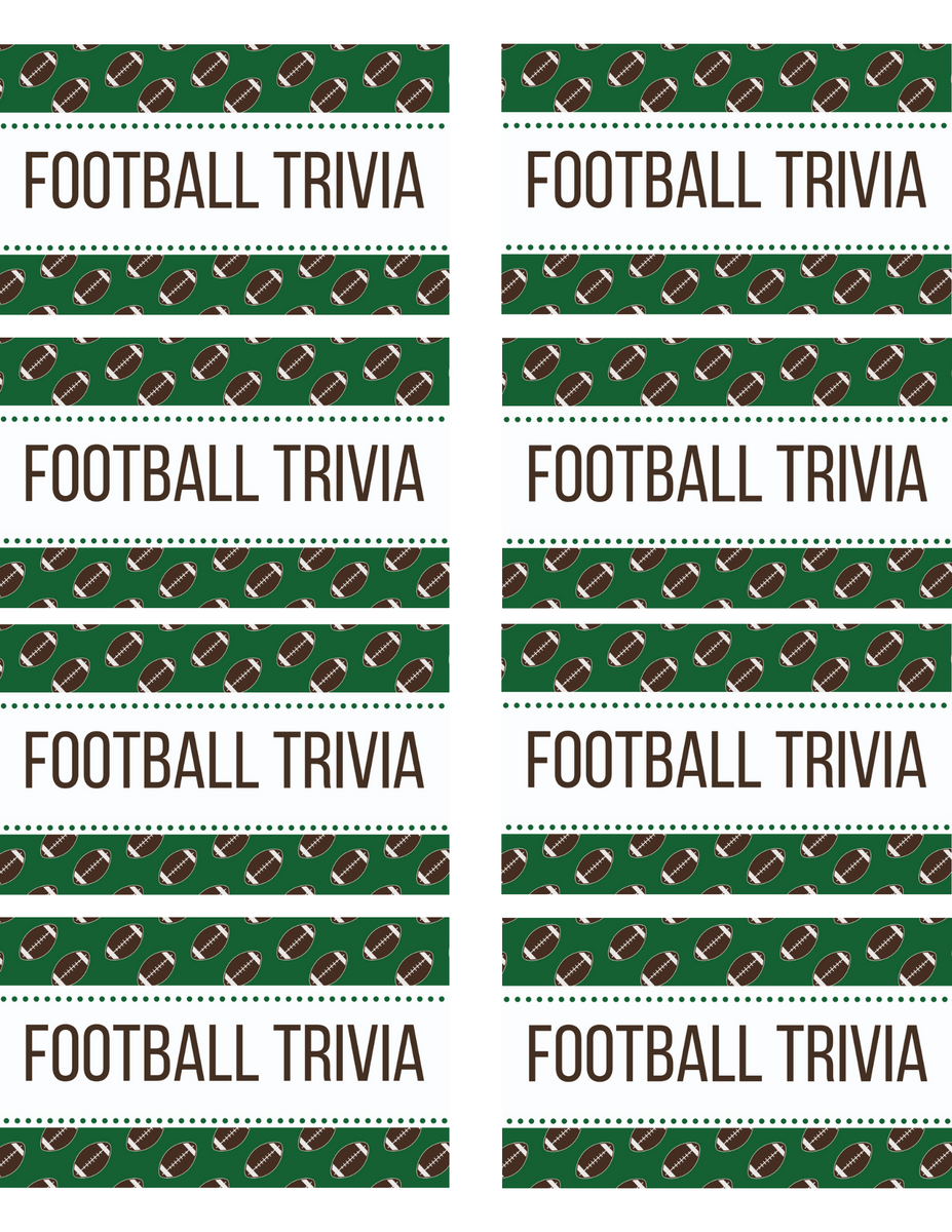 Football Team Trivia, Printable Or Virtual Football Party Game For Kid –  Enjoymyprintables