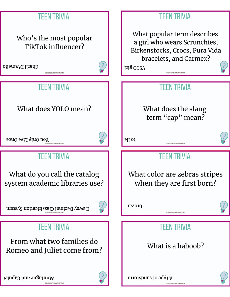 201 Best Trivia Questions For Teens With Answers