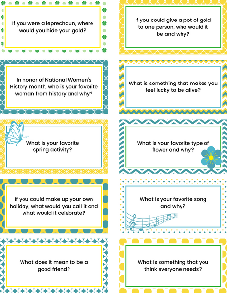 40 March Journal Prompts