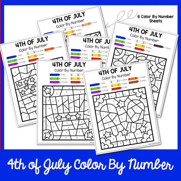 4th of July Color by Number