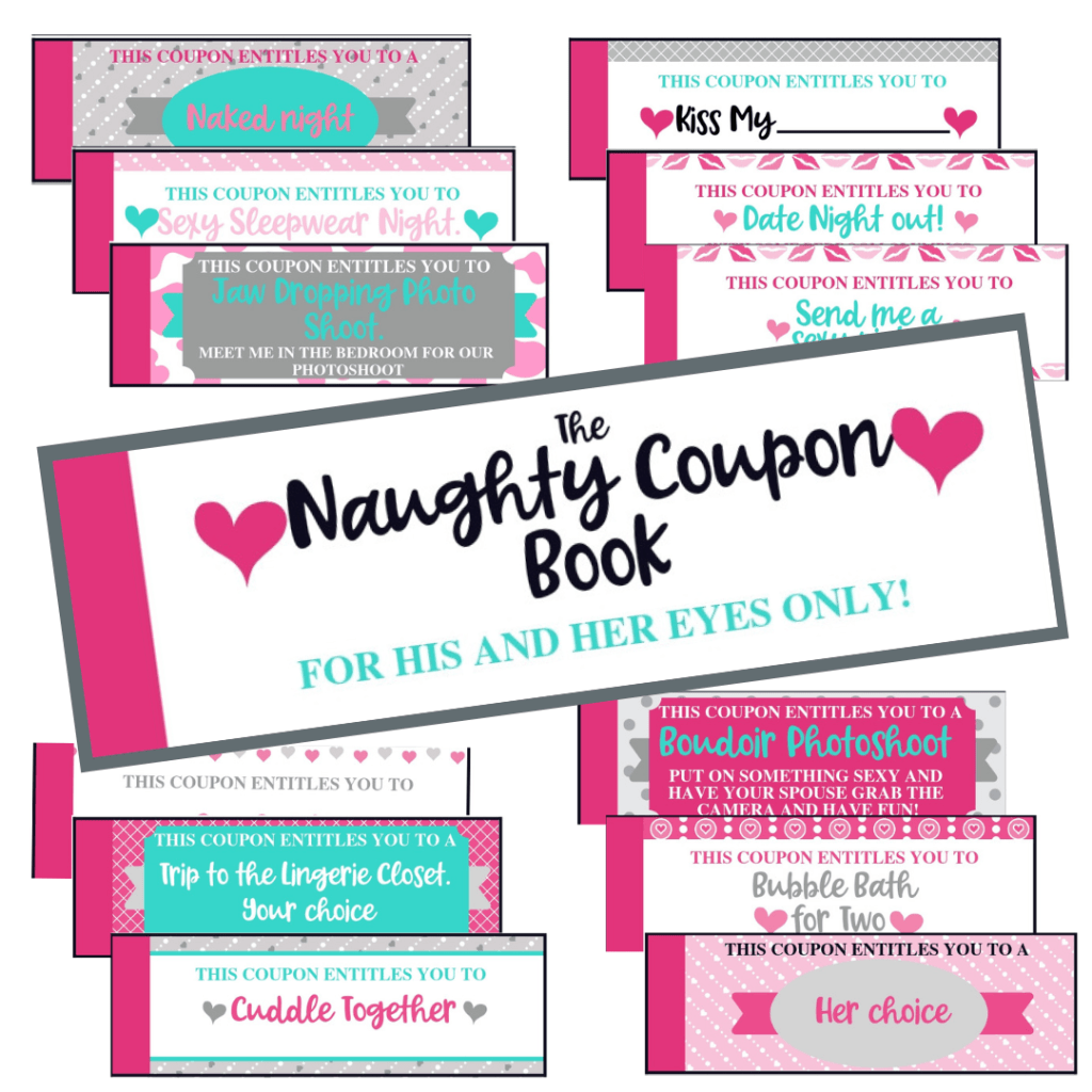 Naughty Sex Coupons for Valentines, Personalized Couples Gift