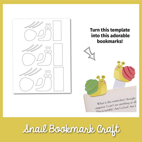 Snail Bookmark Template