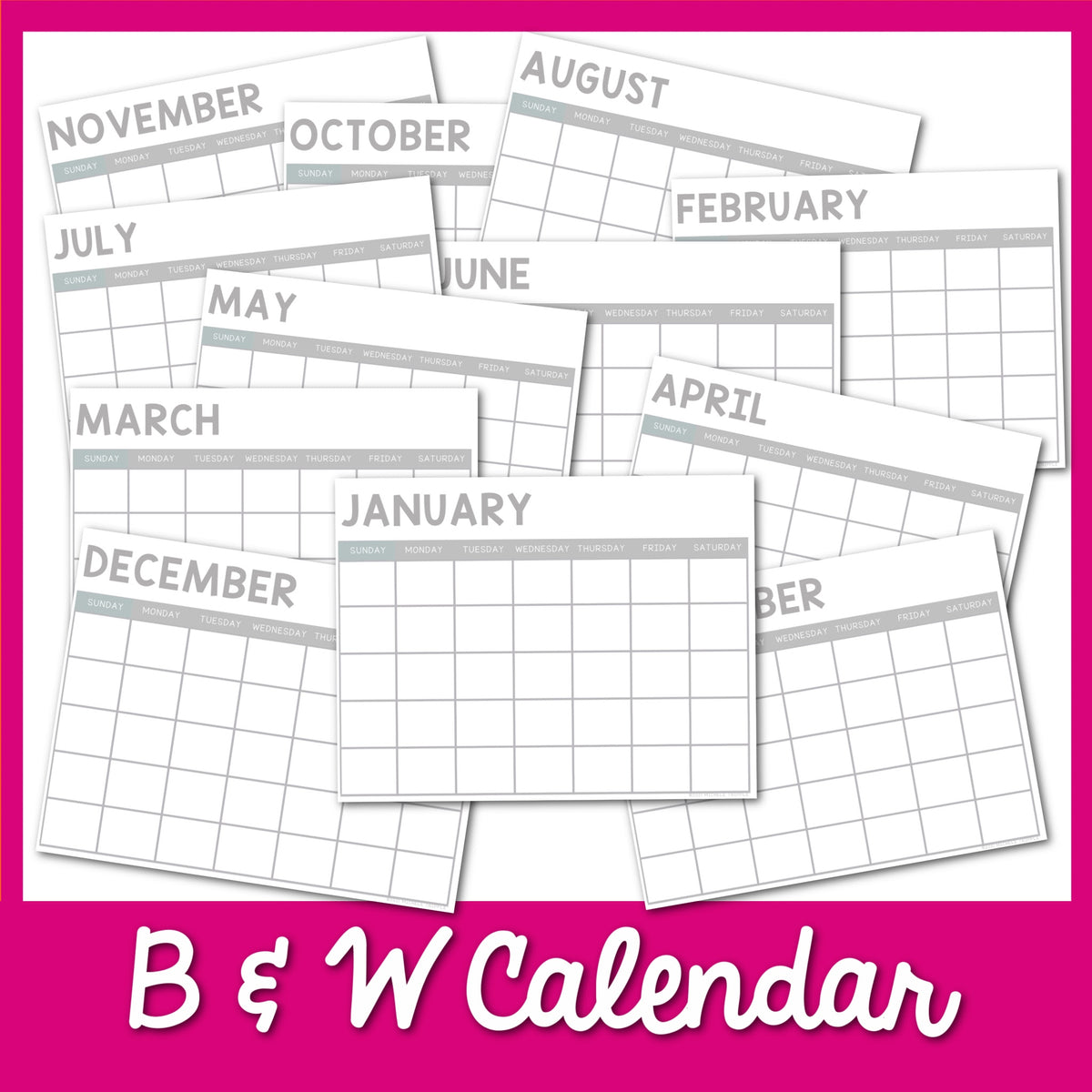 Undated Printable Calendars MicheleTripple