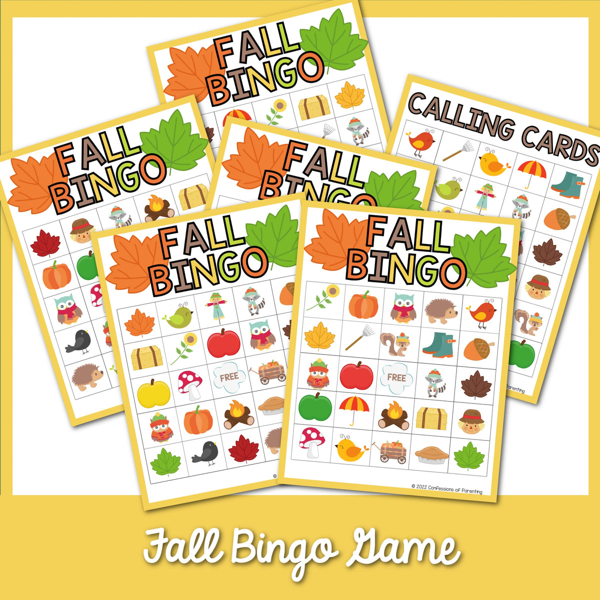 Fall Bingo Cards Set of 8 Cards – MicheleTripple for Free Printable Fall Bingo Printable