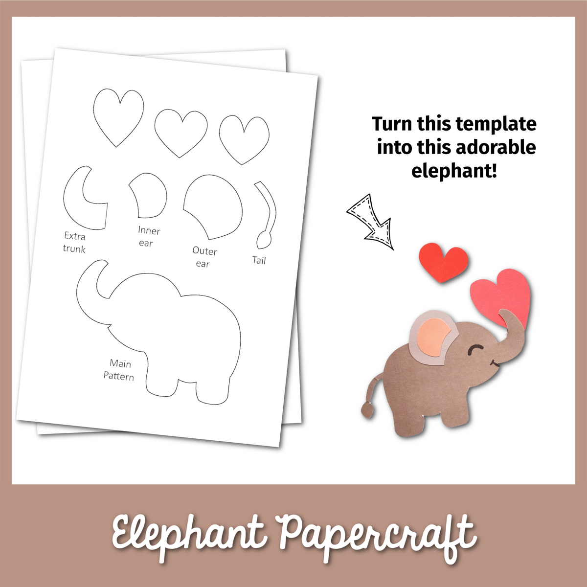 Elephant Papercraft Template – MicheleTripple elephant-papercraft-template-micheletripple