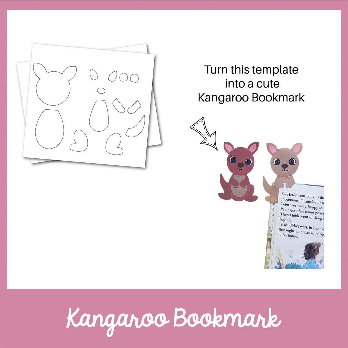 Kangaroo Bookmark Template – MicheleTripple