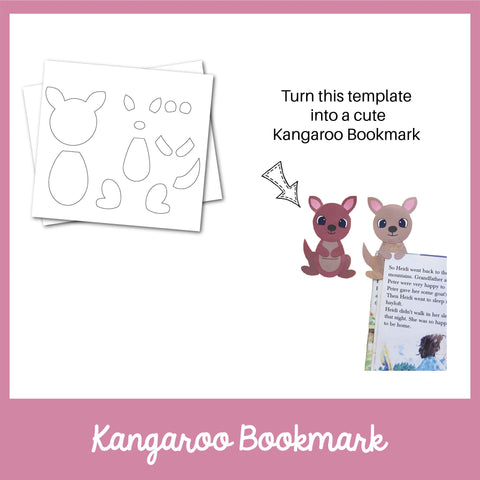 Kangaroo Bookmark Template