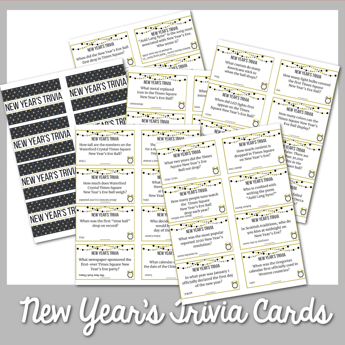 New Year's Trivia Printable – MicheleTripple
