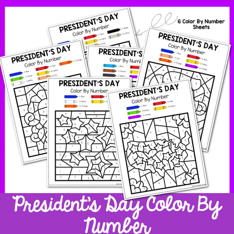 President’s Day Color by Number