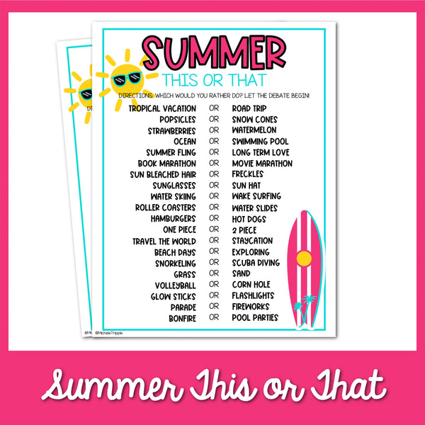 Summer This or That