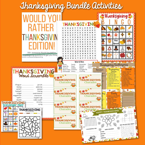 Thanksgiving Activities Over 50 Pages of Fun!