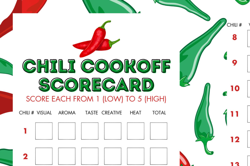chili-cook-off-party-kit-micheletripple for Judging Free Printable Chili Cook Off Scorecards Chili Cook-off Party Kit – MicheleTripple for Judging Free Printable Chili Cook Off Scorecards