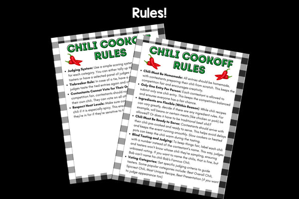 Chili Cook-off Party Kit