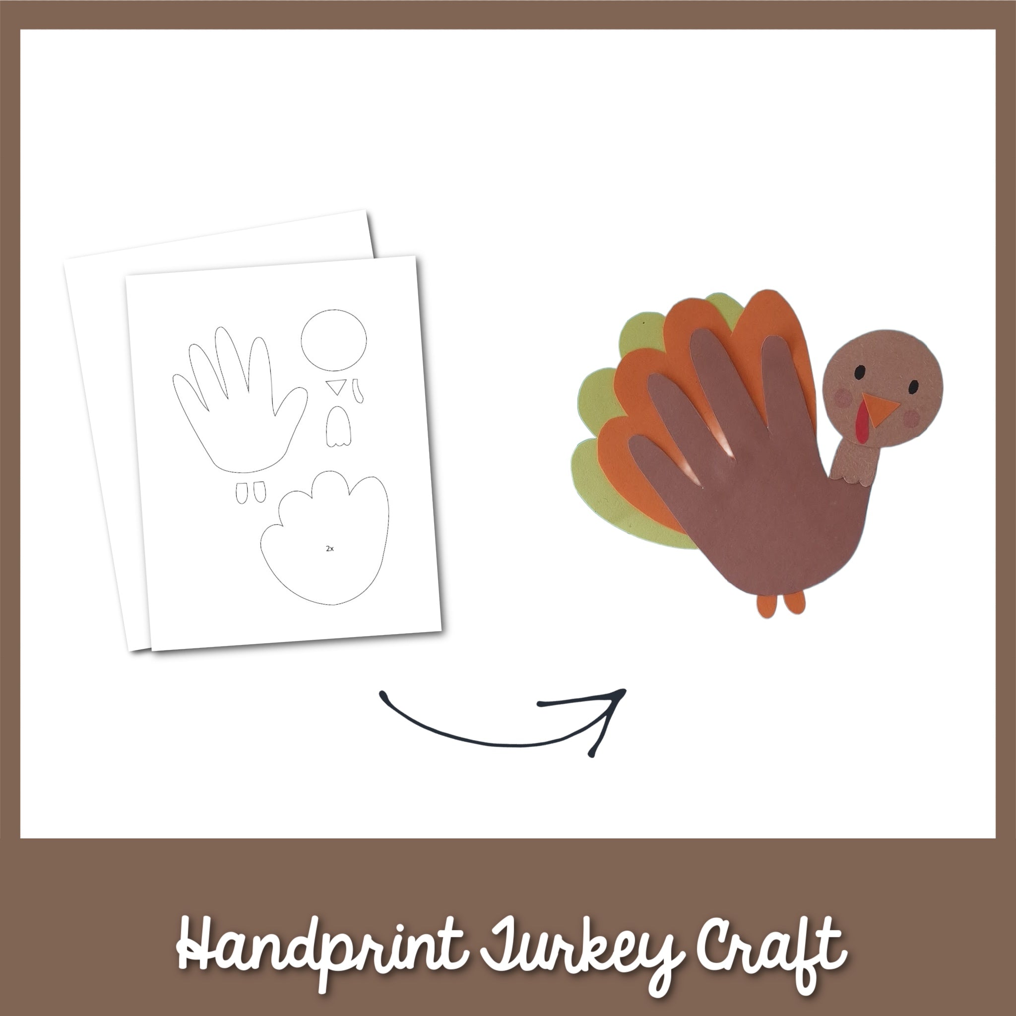 Handprint Turkey Craft – Printable Thanksgiving Template for Kids