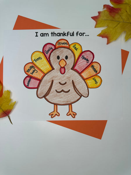 I Am Thankful For Turkey Craft Template