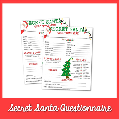 Secret Santa Questionnaire