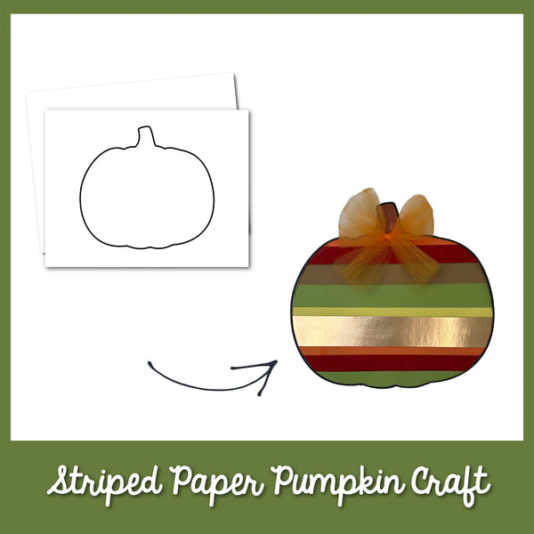 Striped Paper Pumpkin Template