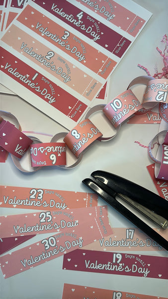 Valentine's Day countdown Chain