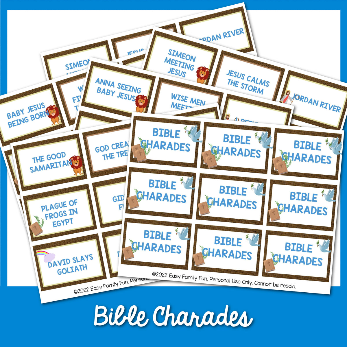 Bible Charade Printable Cards – MicheleTripple