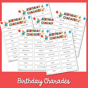 Birthday Charades Printable