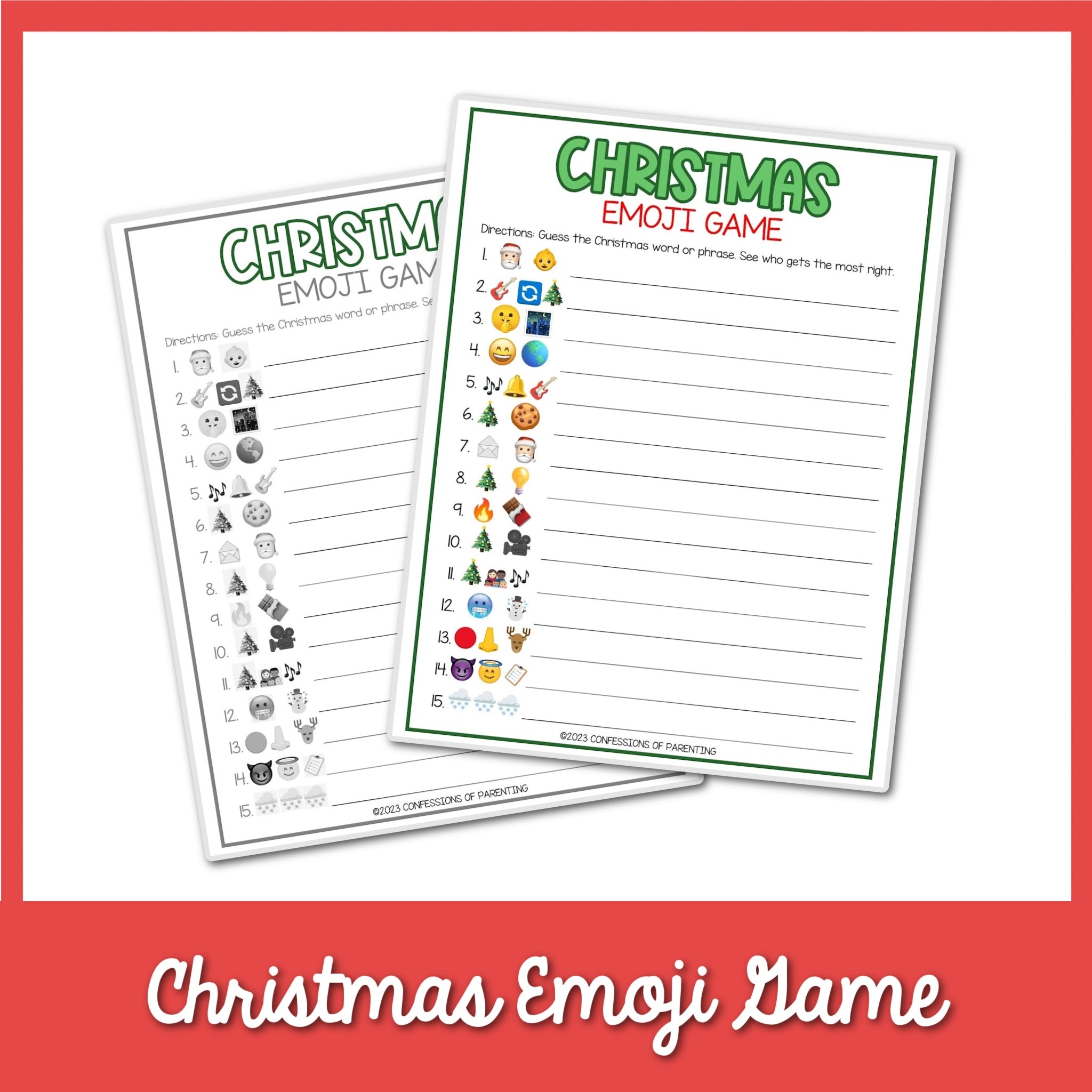 Christmas Emoji Game