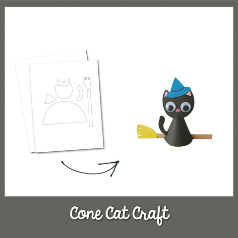 Halloween Cone Cat Craft