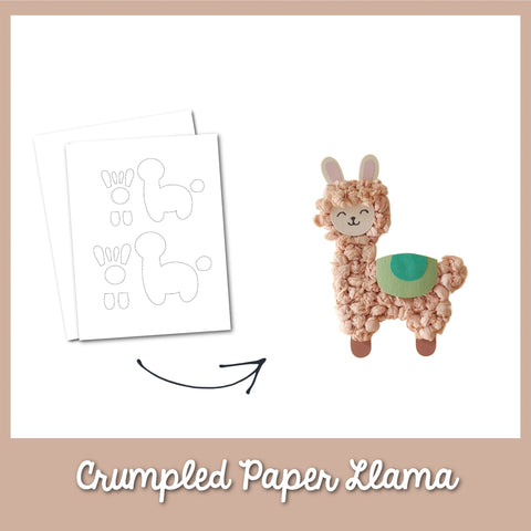Crumpled Paper Llama Craft