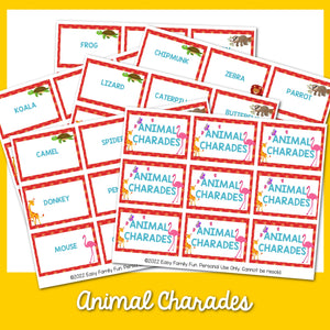 Animal Charades Printable