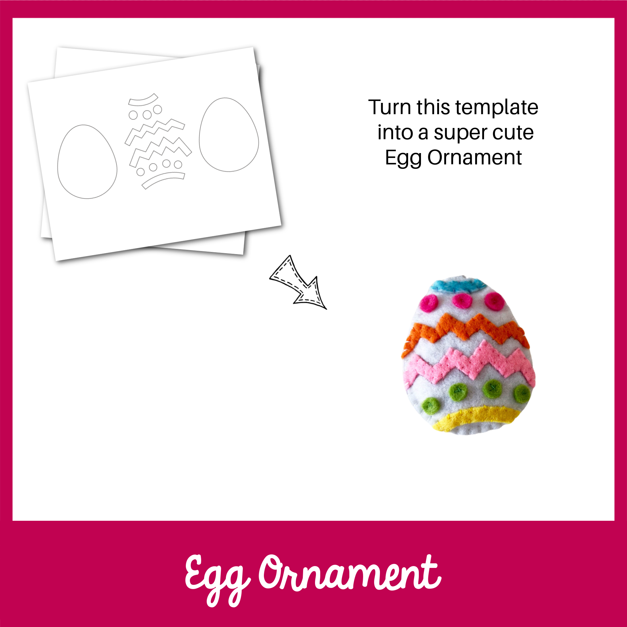 Egg Ornament Craft Template