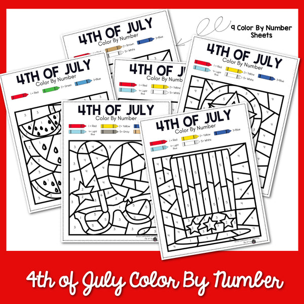 4th of July Color by Number