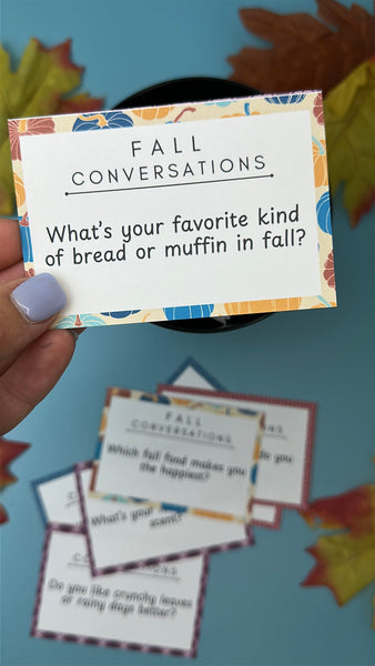 100 Printable Fall Conversation Starters Cards