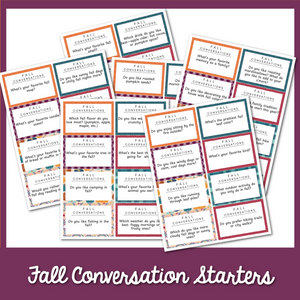 100 Printable Fall Conversation Starters Cards