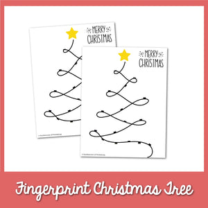 Fingerprint Christmas Tree Printable