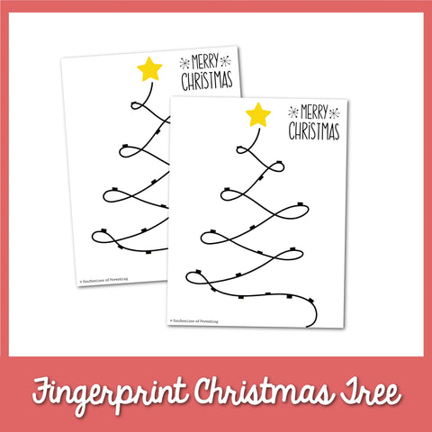 Fingerprint Christmas Tree Printable