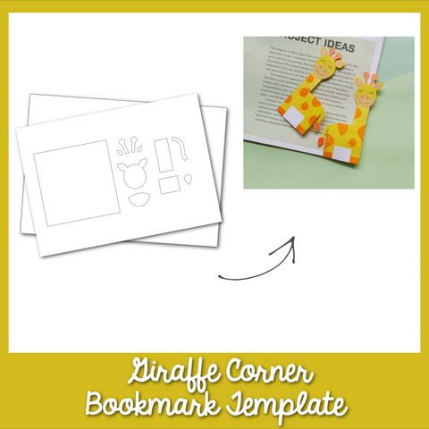 Giraffe Corner Bookmark Template