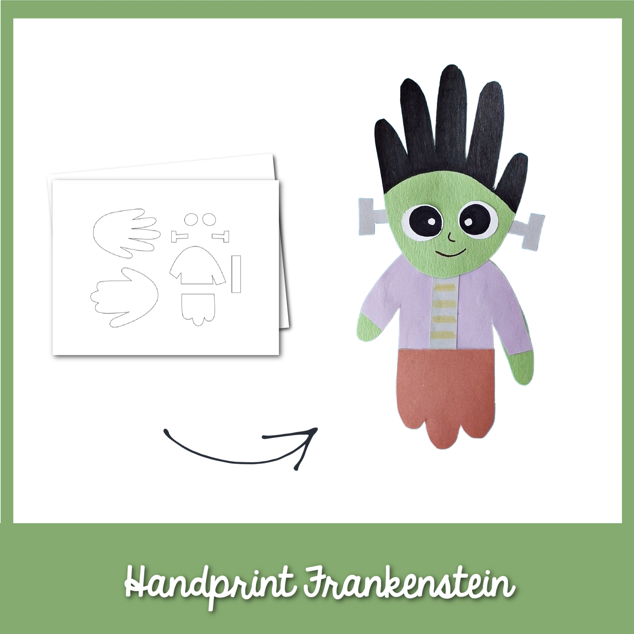 Handprint Frankenstein Craft