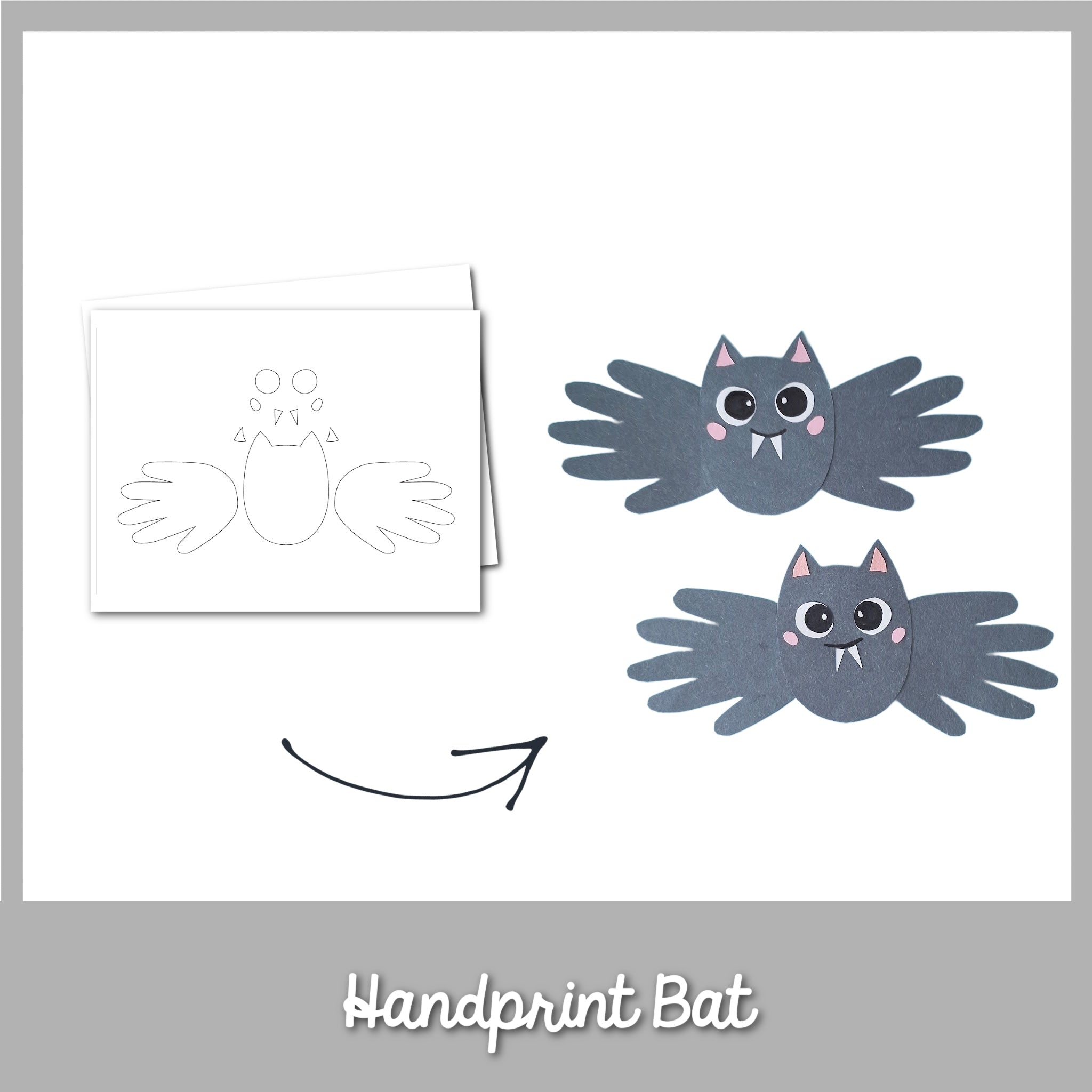 Handprint Bat Template