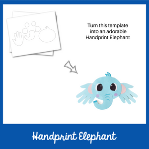 Handprint Elephant Craft Template
