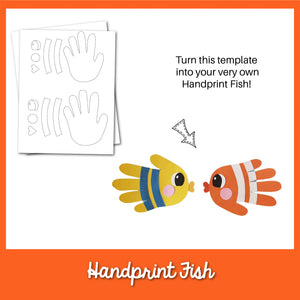 Handprint Fish Craft Template