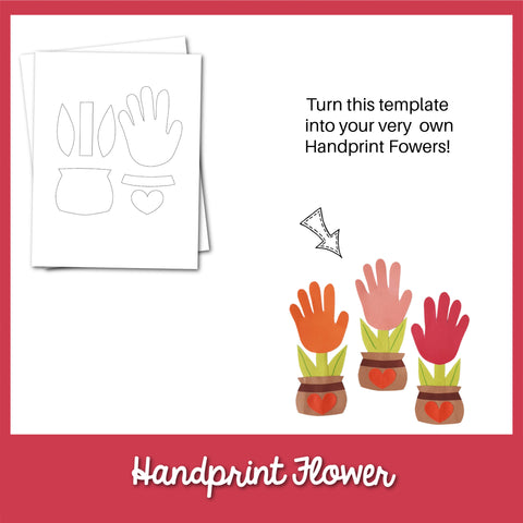 Handprint Flower Craft Template