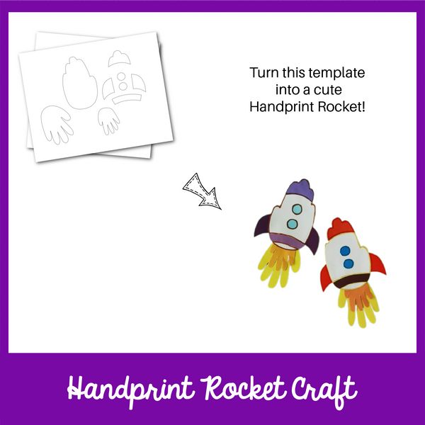 Rocket Hand Work Rocket Handprint Craft Template – MicheleTripple