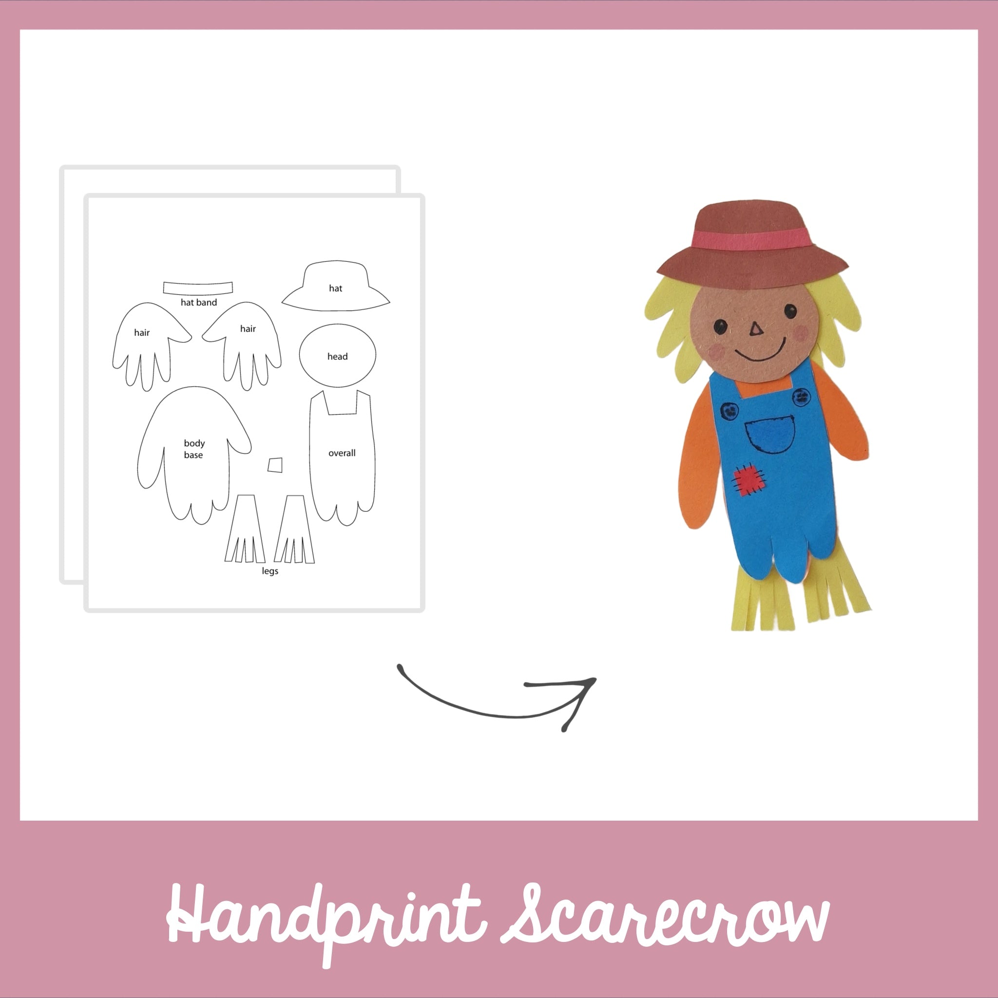 Handprint Scarecrow Craft – Fun Fall Activity for Kids