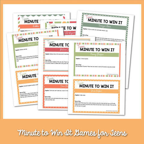 Minute to Win It Games for Teens