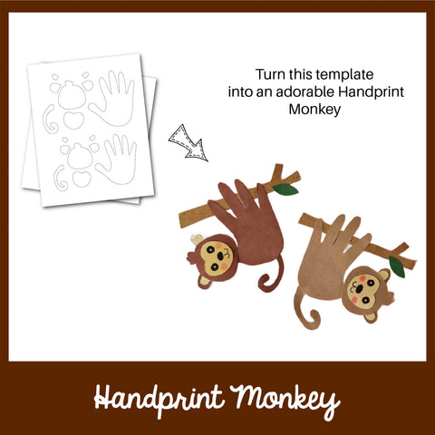 Handprint Monkey Craft Template