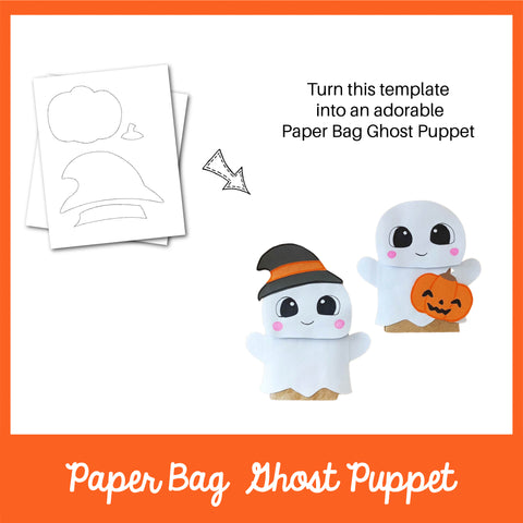 Paper Bag Ghost Puppet