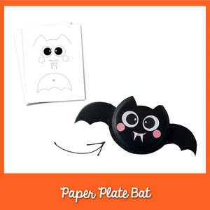 paper plate bat in black 