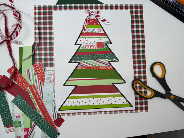 Paper Strip Christmas Tree Craft – Fun Holiday Activity for Kids!